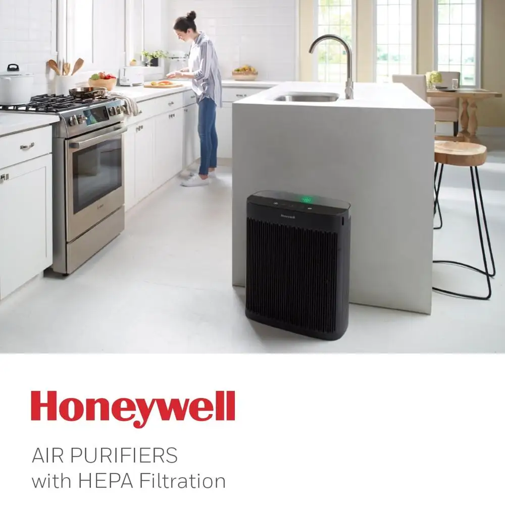 Purificador de aire HEPA 500 pies cuadrados ahumado alérgeno polen polvo reductor olor VOC ENERGY STAR aprobado