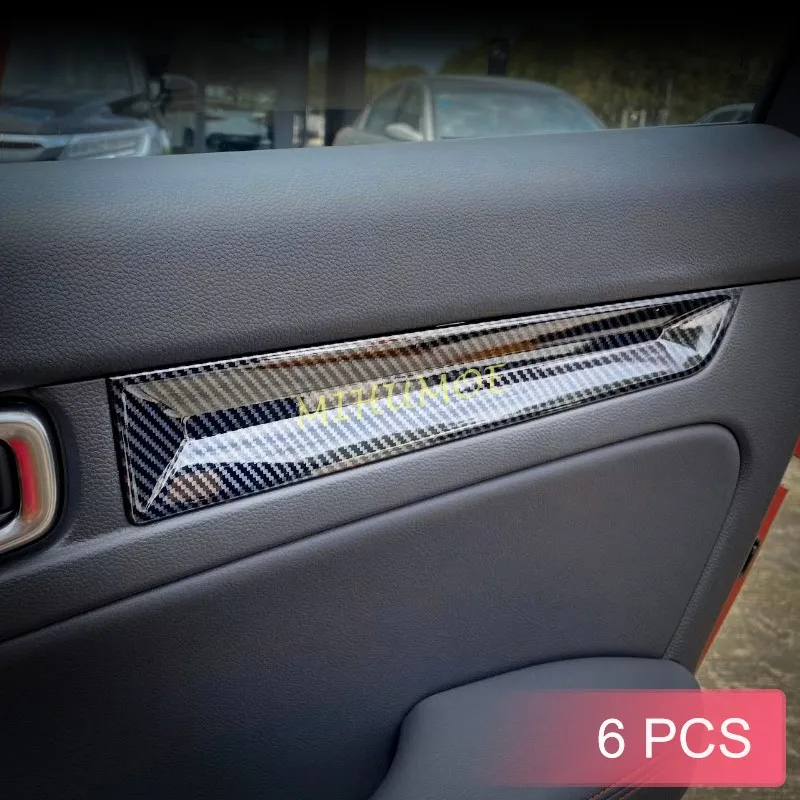 

For Honda Civic 2022-2025 Carbon Fiber Interior Door Panel Strips Cover Trims Moulding Accessories