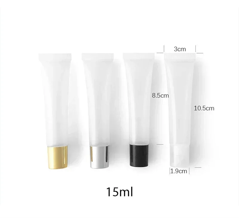 【Logo Customization】50Pcs 15ml Lip Balm Container Empty Lip Gloss Tubes Clear Lipstick Tube Refillable Lipgloss Tubes Wholesale