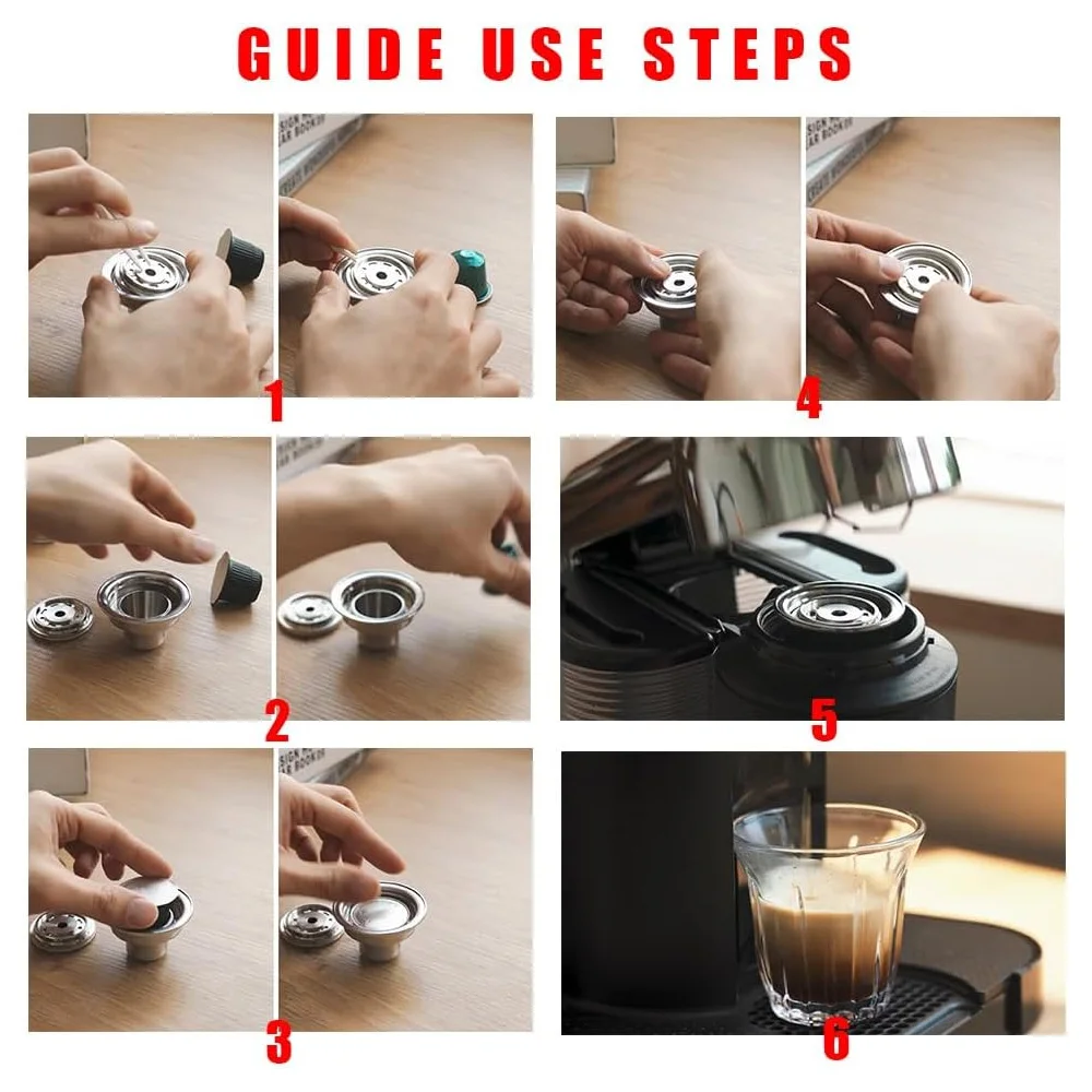 Coffee capsule adapter For Nespresso Vertuo POP machine coffee bag adapter reusable coffee filter stainless steel bracket