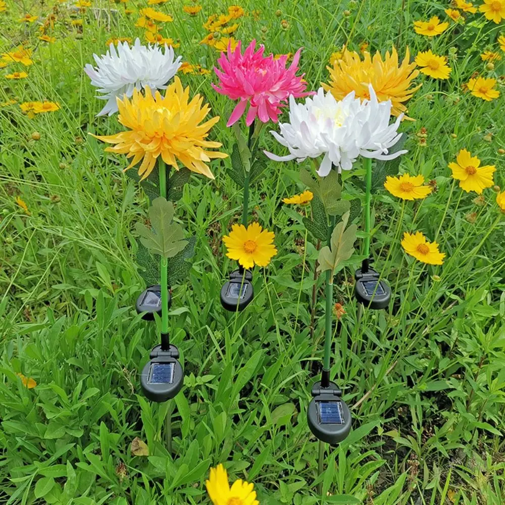 

Плагин хризантемы светодиодный солнечный свет водонепроницаемый имитация цветка уличный солнечный садовый светильник фея качающаяся солнечная цветочная лампа