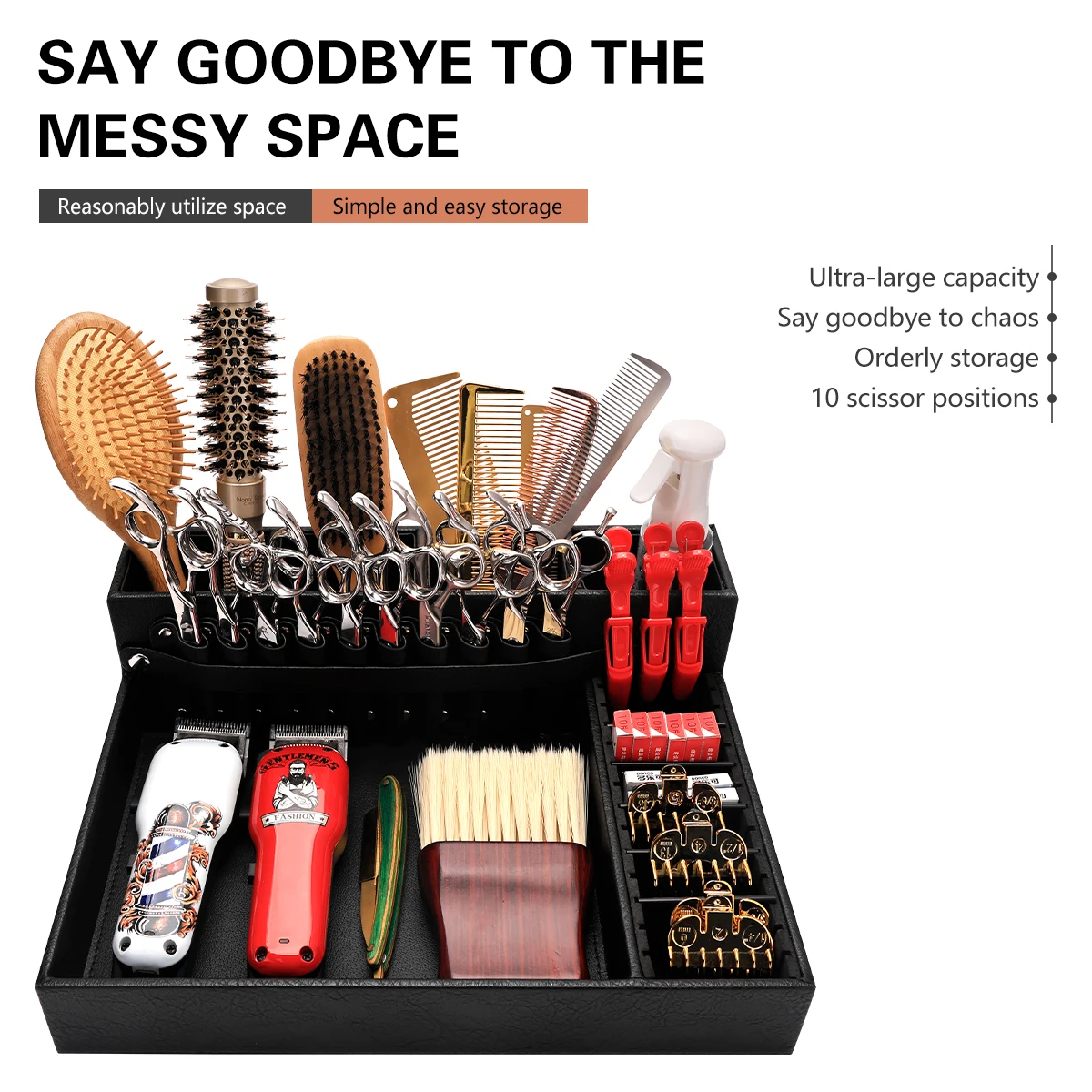 Barbershop Clipper Tray Haircut Tools Keeper Salon Clipper Organizer Hair Trimmer Holder Electric Hair Clipper Comb Tray Desktop