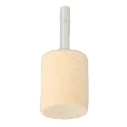 Herramientas rotativas de rueda pulidora, cabezal de pulido de fieltro de lana plateado, resistente, tamaños versátiles, mango de pulido montado en cabeza Beige de 6mm