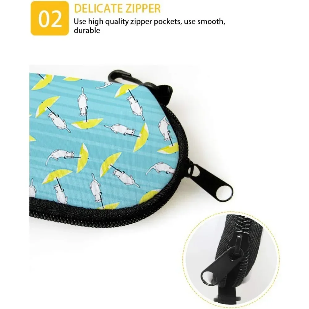 دولفين المحيط نظارات الحقيبة يطبع سستة لينة نظارات صندوق تخزين السفر في الهواء الطلق المحمولة المضادة للضغط حقيبة النظارات الشمسية