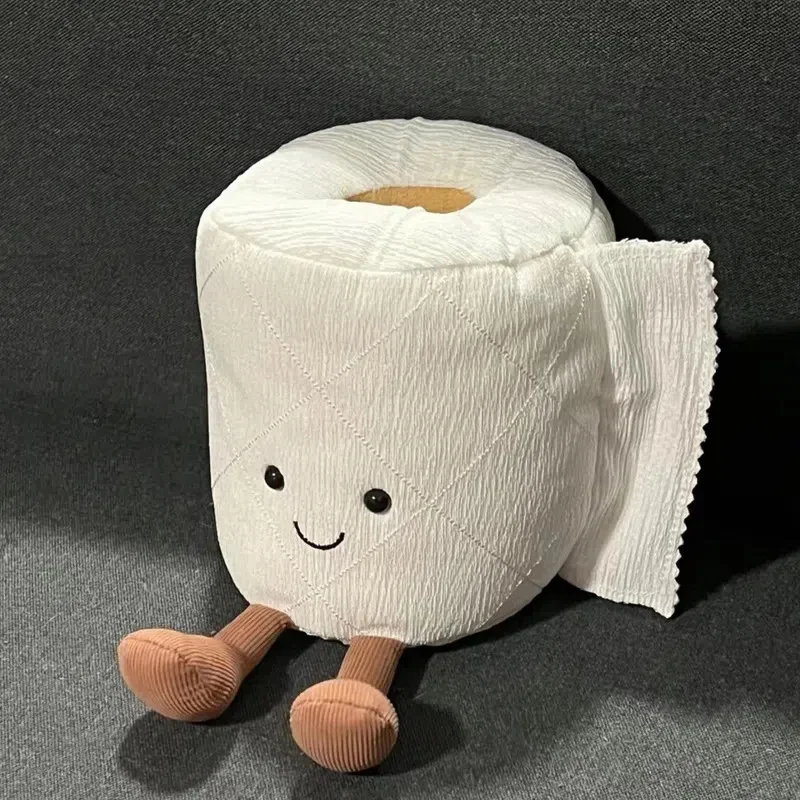 Fun Toilet Paper Shape Plush Toy Doll Sofa Pillow Creative Ornaments Cute Doll Pendant Plush Toy Children\'S Birthday Gift