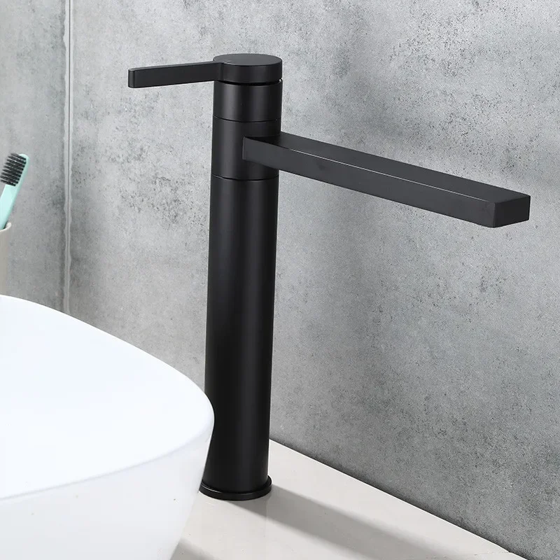 Tuqiu Chrome Bathroom Faucet Solid Brass Black Bathroom Basin Faucet Cold Hot Water Basin Mixer Sink Tap Deck Mounted Wash Tap
