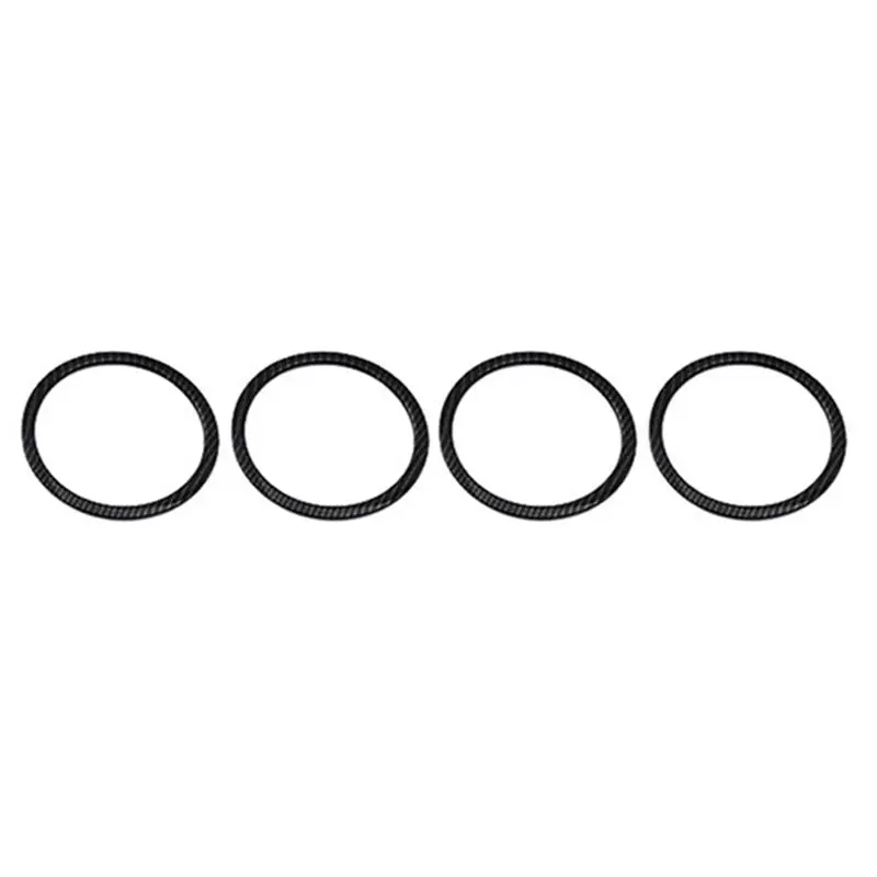 Authentic 4Pcs For Nissan X-Trail 14-19 Car Carbon Fiber Decorative Circle Ring Cover Trims Decoration Accessories