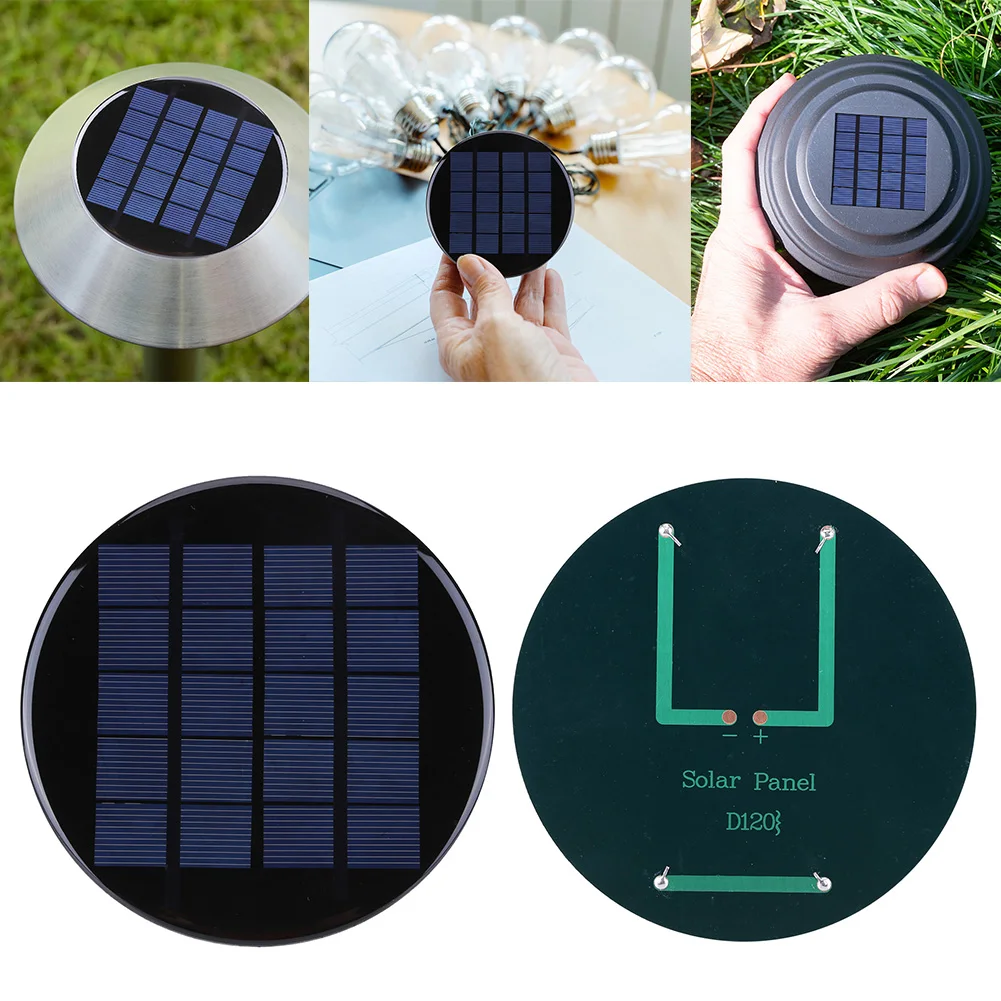 120MM Mini Solar Panel 1.1W 5V Portable Solar Cell Panel Phone Power Bank DIY Solar Toy Solar Cell Charger for 3.7-5V Light