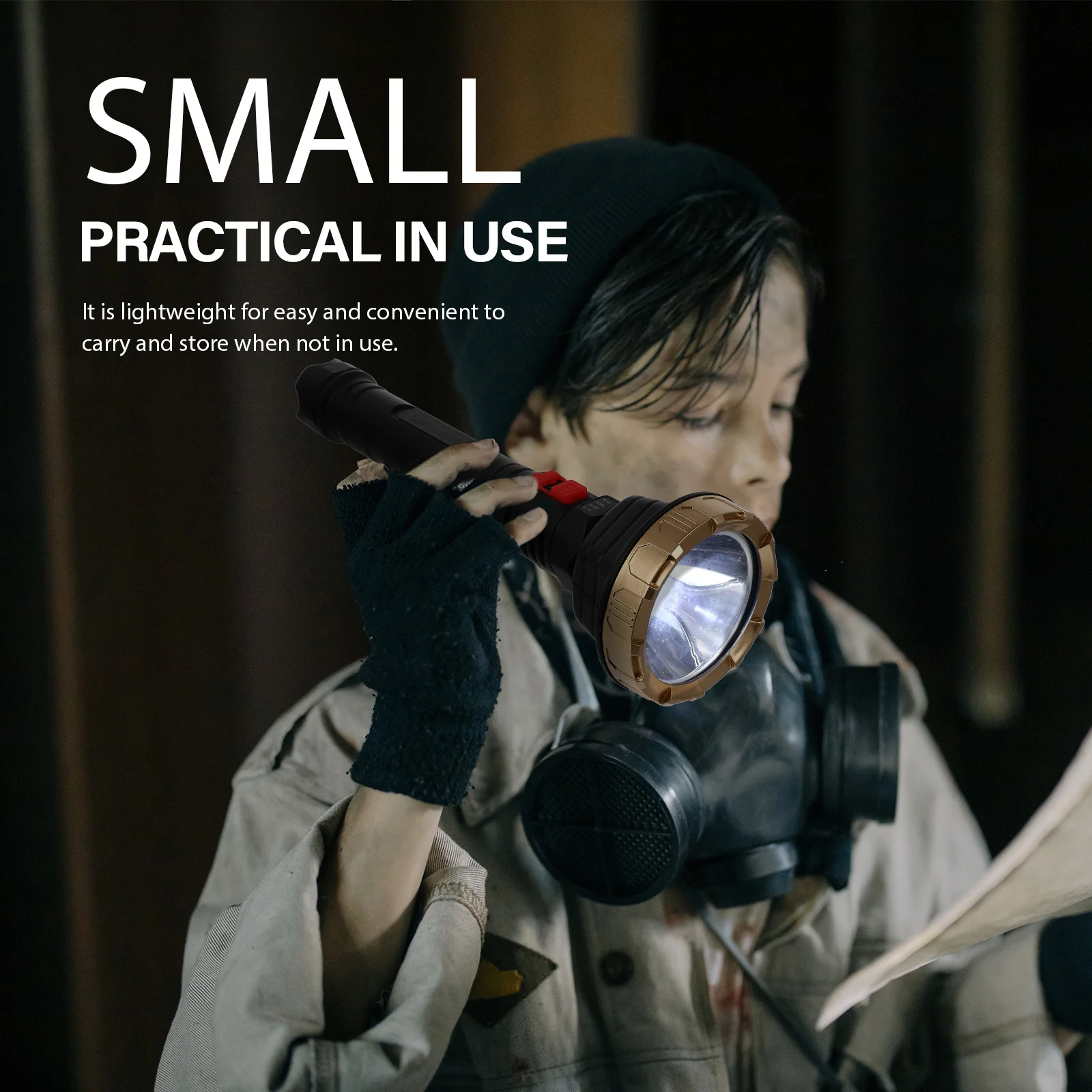 1Set Durable Outdoor Flashlight Simple Design High Durability Strong Light for Night Activities Camping Flashlight