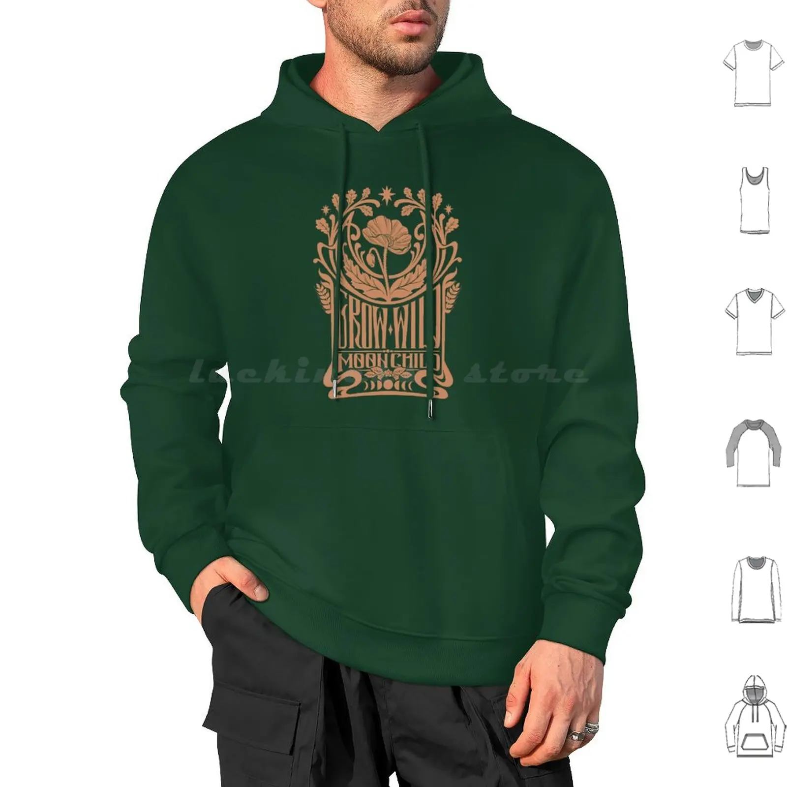 Grow Wild-Poppy Hoodies Long Sleeve Opium Poppy Dollmaker Papaver Rhoeas Papaver Somniferum Witch Witches Wicca Pagan