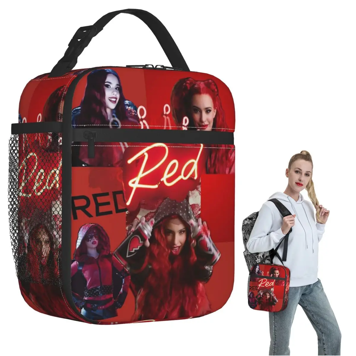 

Термосумка для обедов Descendants 4 The Rise Of Red Accessories, изолированная, для женщин и детей, портативная, для еды, термосумка-тоут