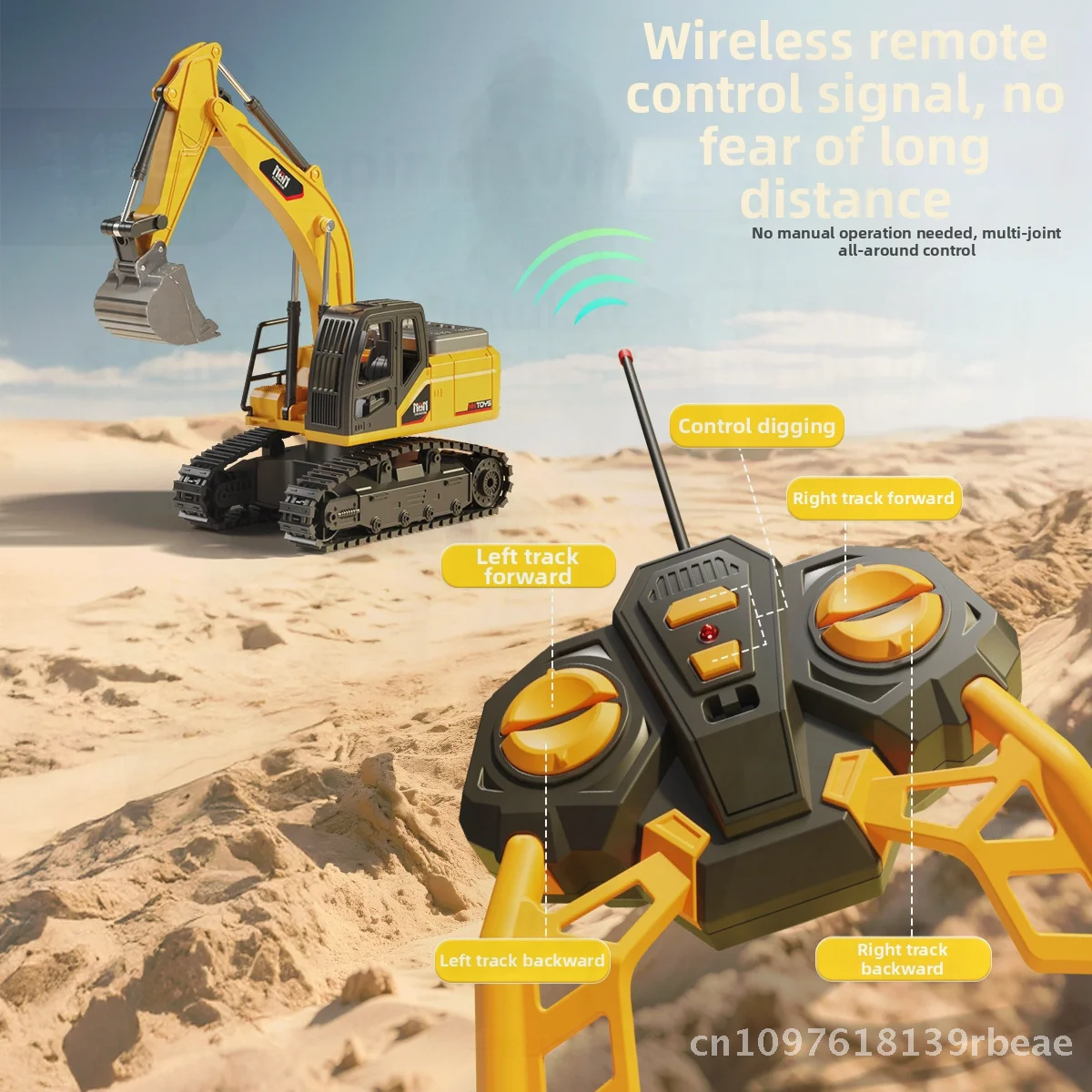 

Remote Control Alloy Excavator 1:24 Six-Way Wireless Electric Simulation Mini Children's Engineering Digger Toy