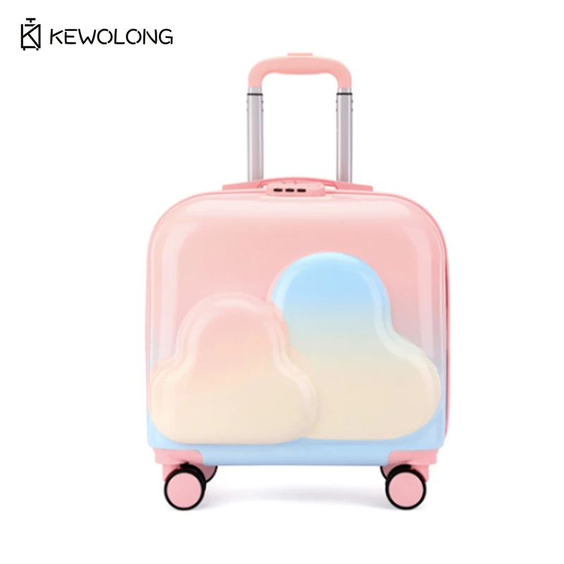 

Детский чемодан Candy Color 20 дюймов с замком TSA, бесшумными колесами-спиннерами, прочный чемодан для ручной клади для детских путешествий