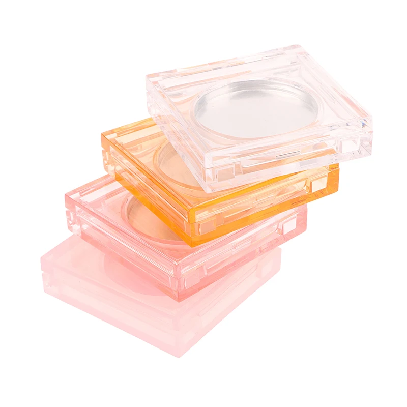 علبة كريم عطر مربعة أحمر الخدود هايلايت كونسيلر علبة فارغة مع لوحة ألومنيوم حاوية مستحضرات تجميل بلاستيكية حافظة مكياج شفافة #5