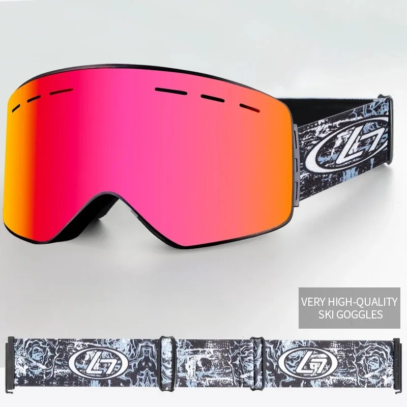 Wide Field of View Magnetic Absorption Large Cylinder Skiing Fog Protection UV Protection Can Wear Myopia Goggles Skiing Goggles