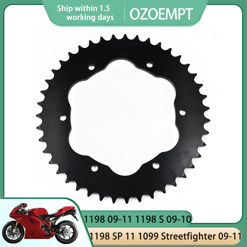 

OZOEMPT 525-38T Motorcycle Rear Sprocket Apply to 1198 09-11 1198 S 09-10 1198 SP 11 1099 Streetfighter 09-11