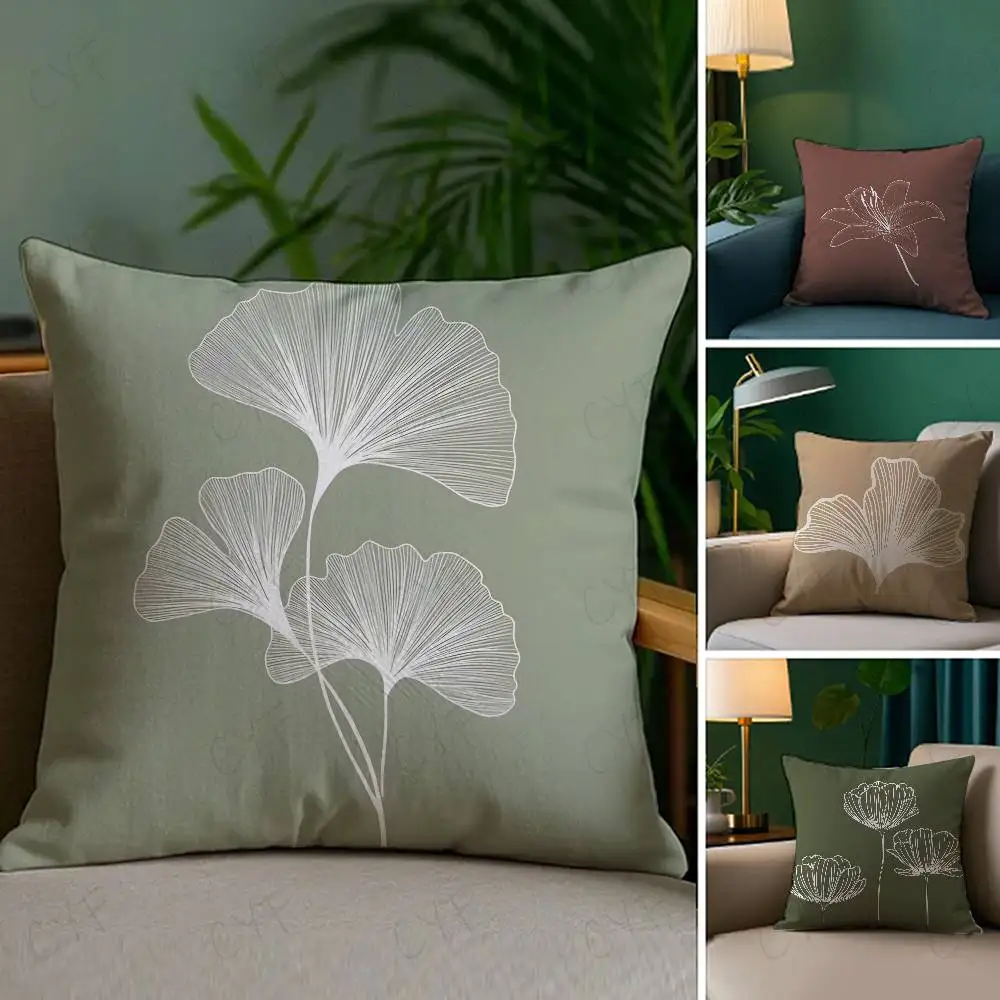 

Solid color flowers Pillow Case Custom Printed Brushed Fleece Pillow, Baby Skin-Touch, Eco-Friendly Dye-Sublimation Cushion for