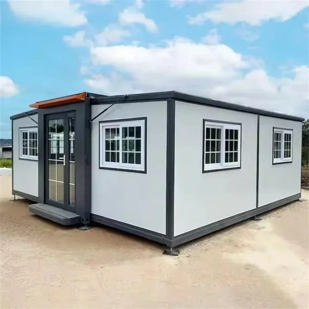 Customized Expandable Container House 2 3 Bedrooms Foldable Room Prefab Mobile Tiny Home Steel Villa 20FT 40FT Durable Cabins