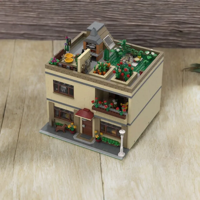 

MOC Educational Building Block 3052PCS Modular Apartment with Rooftop Garden Construction Toy Creative DIY Gift for Kid Birthday