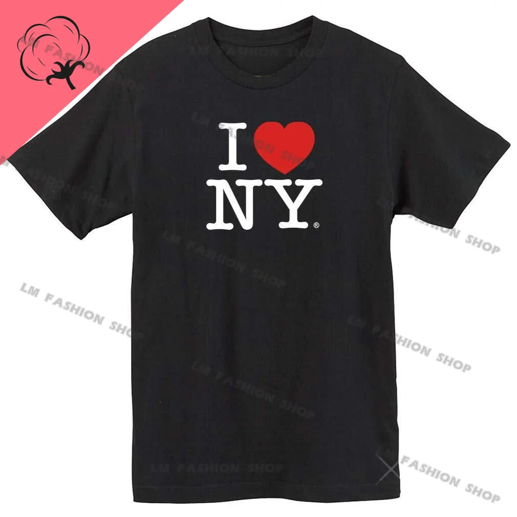 I Love NY Graphic TShirts Men's Clothing Short Sleeve Tops Cotton Tees Women's Printed T-Shirt