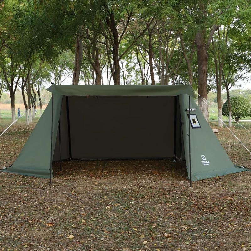 Outdoor oversized shelter tents, wild chimney tents, camping equipment, camping canopies