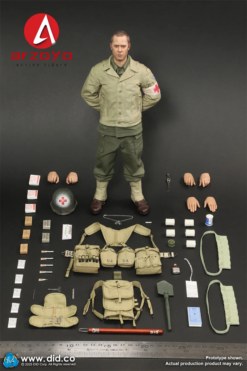 En StockDID A80189 1/6 échelle WWII série de cavalerie américaine soldats médicaux ensemble 12 ''figurine masculine corps poupées modèle pour Collection