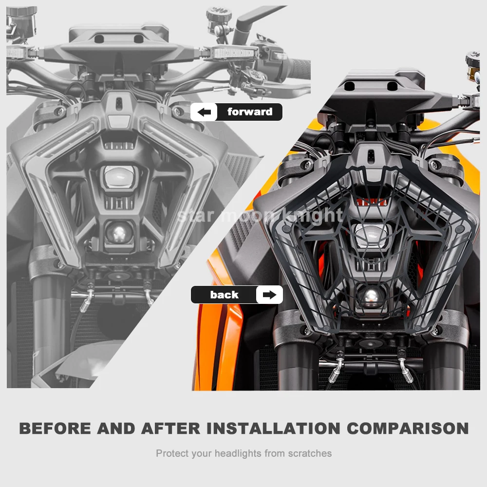 1390 スーパーデューク R Evo 2024 2025 アクセサリーオートバイのヘッドライトヘッドライトガードプロテクターカバー保護グリル