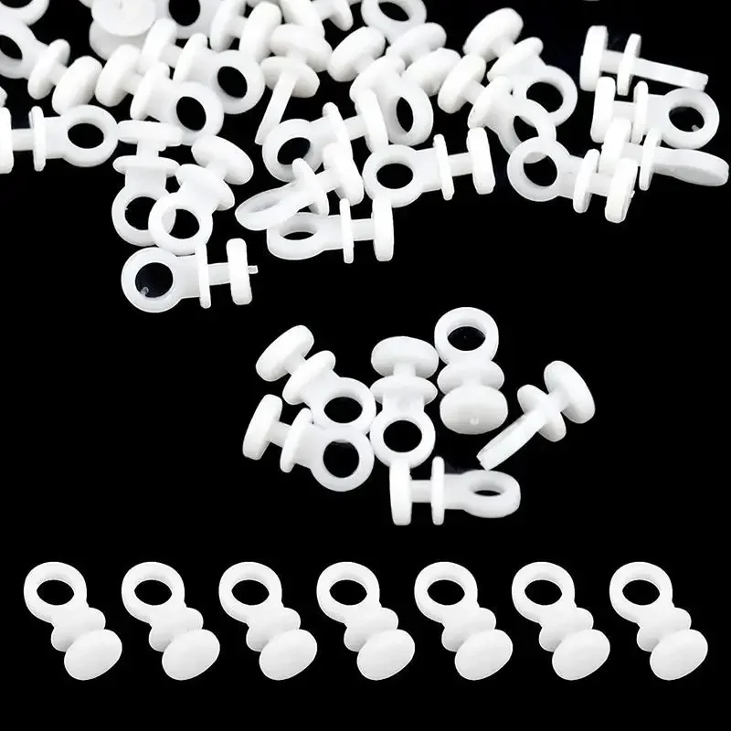 50PCs Curtain rail White Modern style accessories Plastic Curtain Track Gliders For Home Hanging Curtain Glider Hook Ring Rail