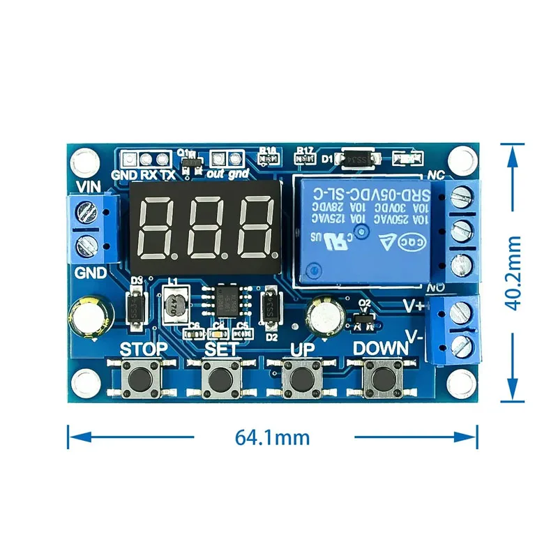 XY-DJ DC 6-40V batterijlader Diplader Board Module LED-display onderspanning bescherming Raad Precisie Auto Off