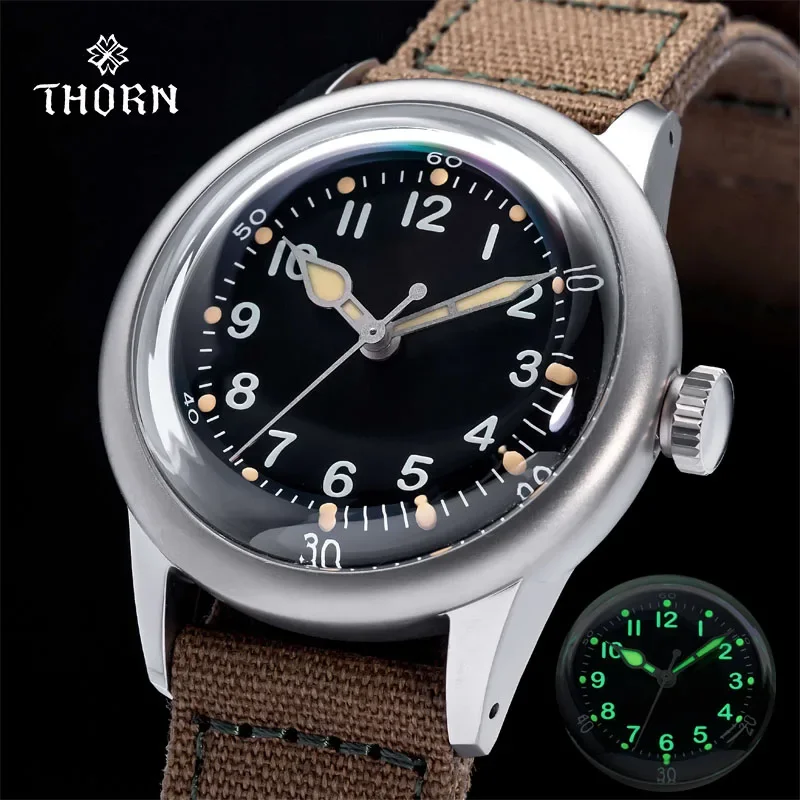 

THORN A11 Retro Military Watch Titanium NH35 Movement Automatic Sapphire Crystal 200M Waterproof 36mm Men Homage Wristwatch