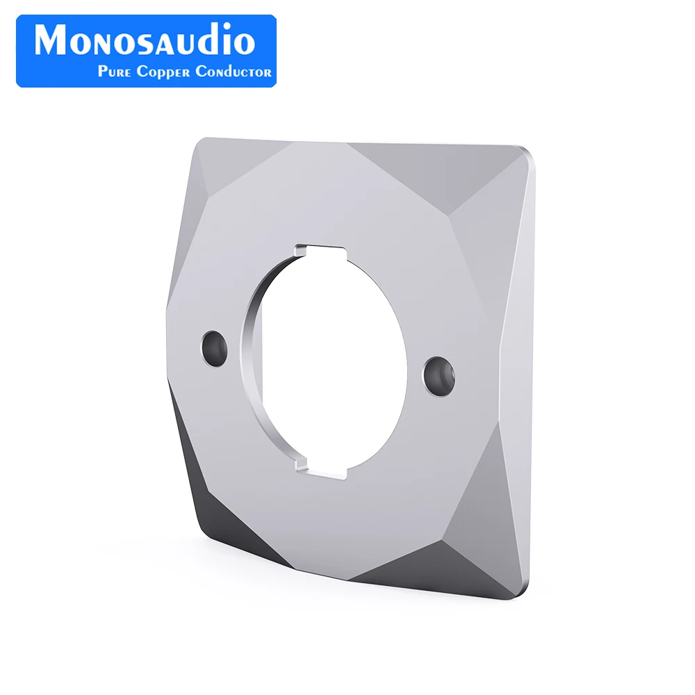 Monosaudio E86+ES3R Pure Copper Rhodium plated Schuko Sockets Wall Socket Plug Power Outlet Schuko Wall Electrical Power Socket
