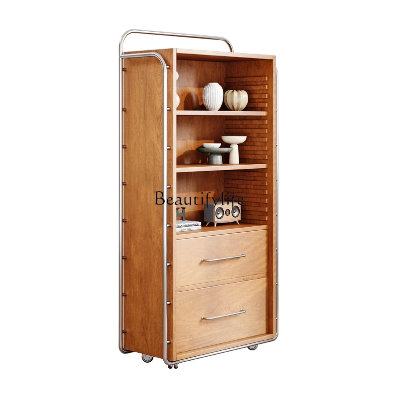 

*Locker integrated storage living room storage solid wood display medieval cabinet