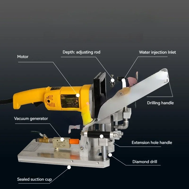 Handheld back bolt drilling machine, marble drilling machine, marble tile stone cement board drill bit hole puncher 50-20mm