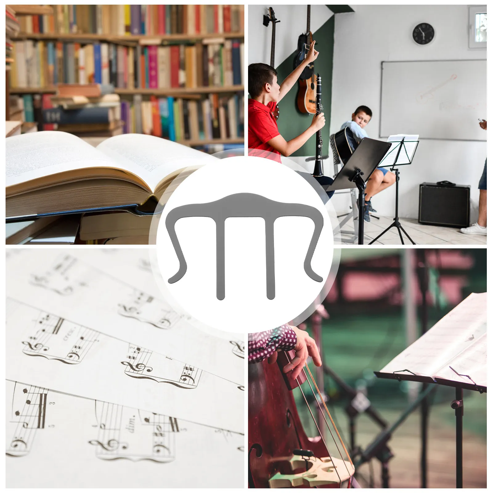 Clip metálico para página de piano, soporte para partituras, accesorios para guitarra, tamaño pequeño, fácil de llevar, Clip duradero para libros de música, 1 ud.