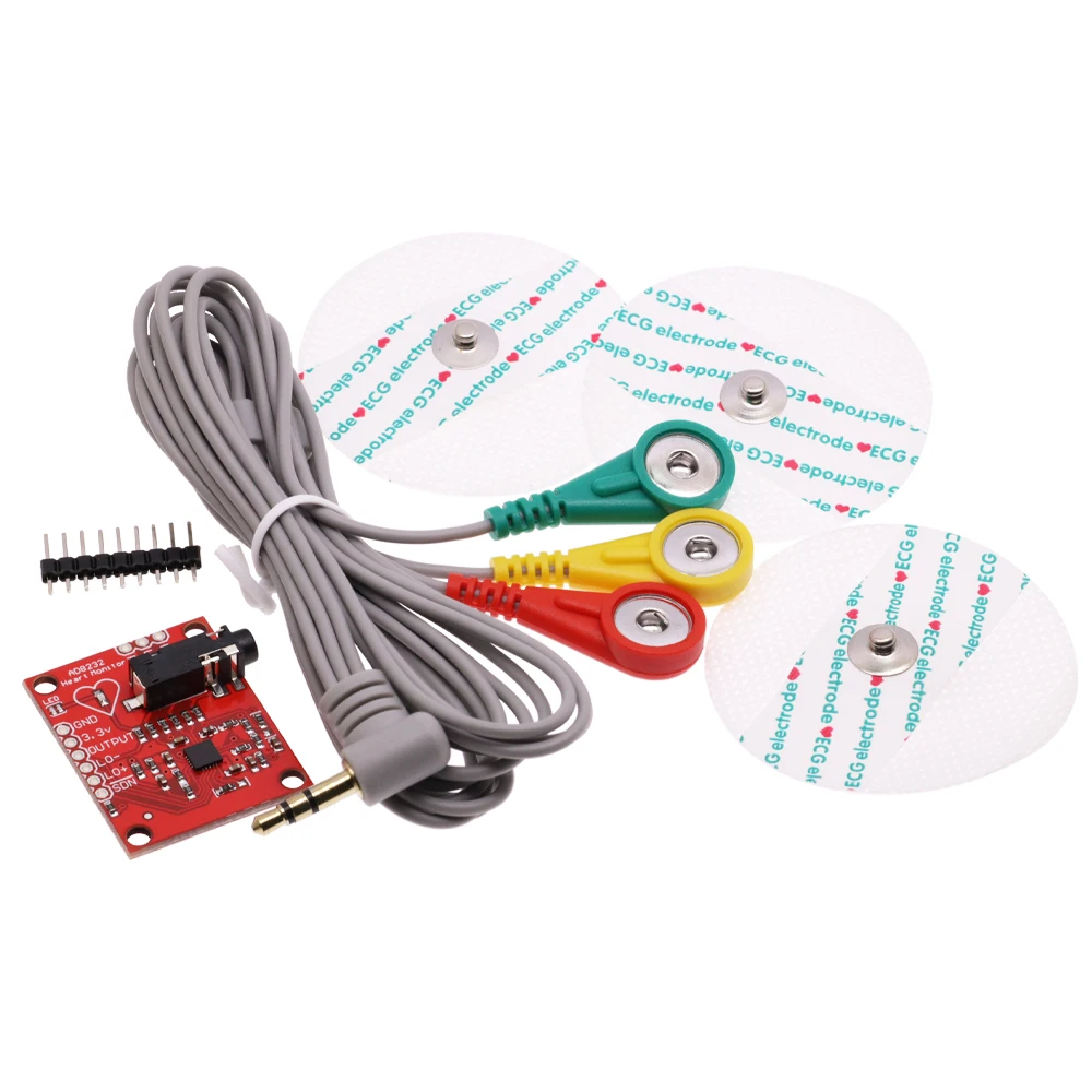 AD8232 ECG Physiological Measurement Heart Pulse Single Lead Heart RateMonitor Sensor Module for Arduino UNO R3 diy kit