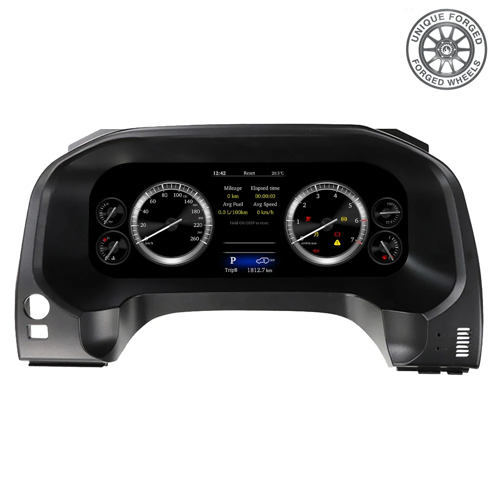 

Foforfor 12.3'' LCD Dashboard for Prado 2010-2020 LCD Instrument Cluster LCD Odometer Virtual Digital Cluster Cockpit