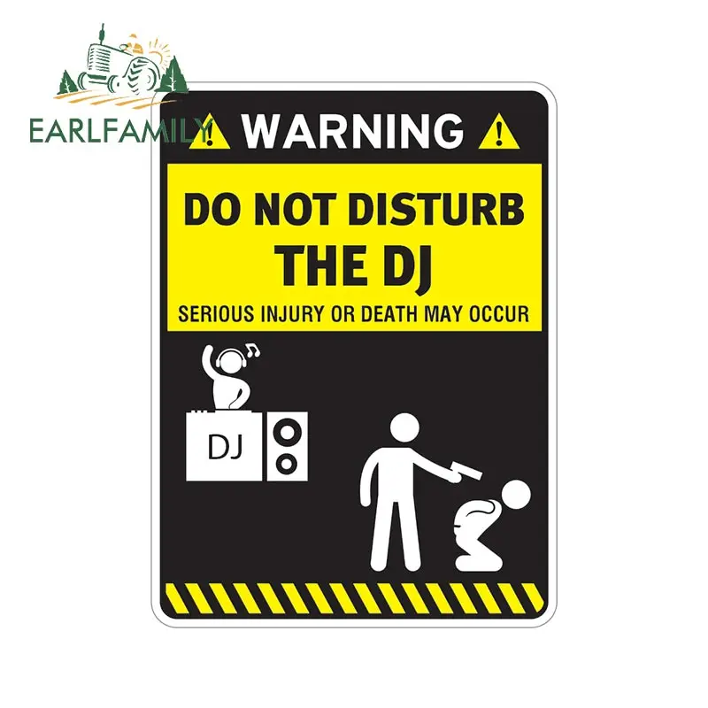 

EARLFAMILY 13 см X 9,7 см для DJ предупреждающие автомобильные наклейки устойчивые к царапинам аниме наклейки солнцезащитный крем лобовое стекло декор багажника автомобильная этикетка