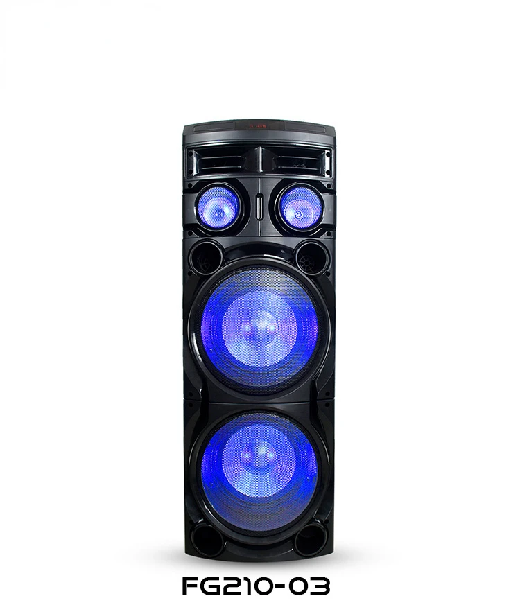 Amazon product Home theatre system Wooden case 300W Super Bass FG212-03 Double 12\'\' subwoofer DJ powered Party Speaker