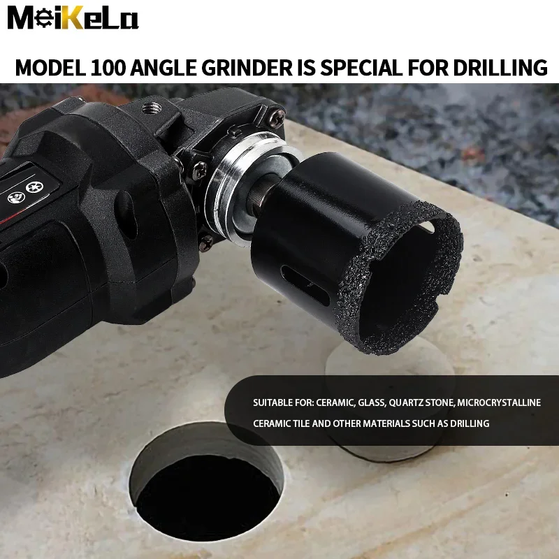 Diamond Brazed Core Dry Drill Bit Porcelain Cup Saw 6-65mm For Porcelain Tiles Marble Glass Granite Hole Saw Cutter Cutting 1Pc