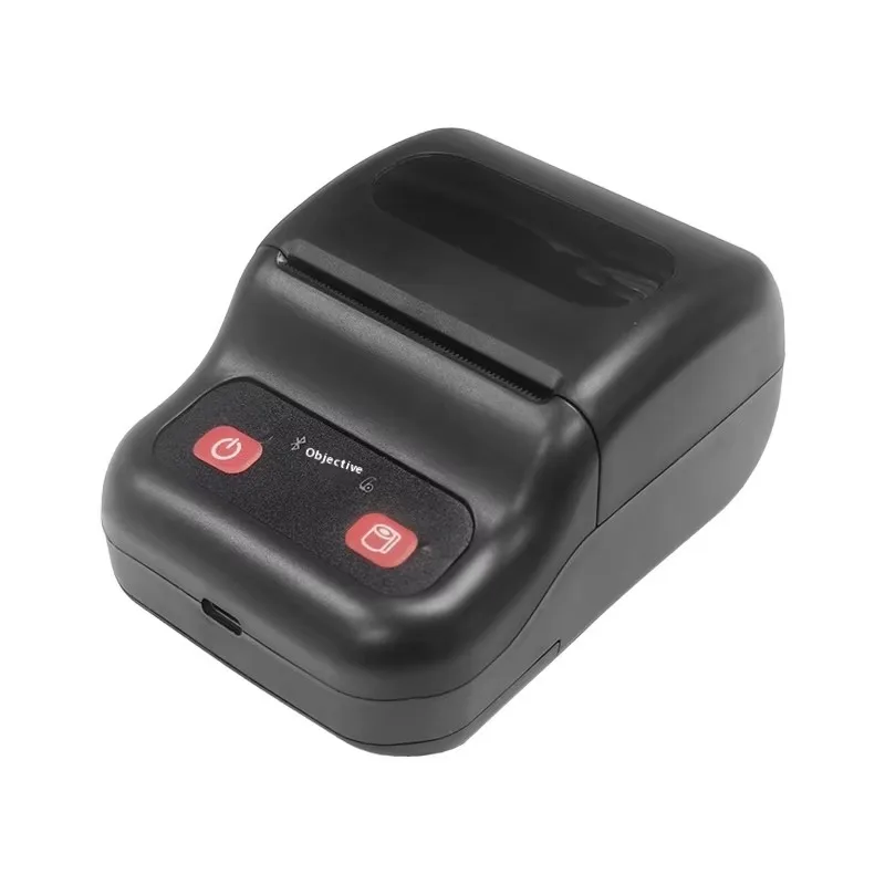 Portable for Bluetooth Thermal Printer Black Mini Bill Cashier 203dpi Wireless for Mobile Phone Photos Barcode Usage