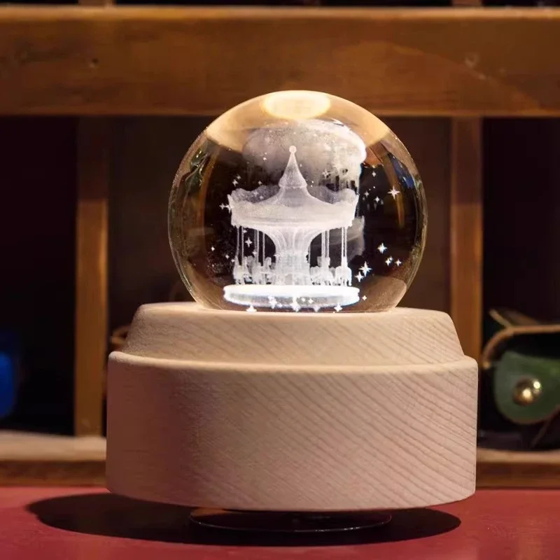 Sky City, Music Box, Music Box, Crystal Ball, Spin, Birthday Gift, Christmas