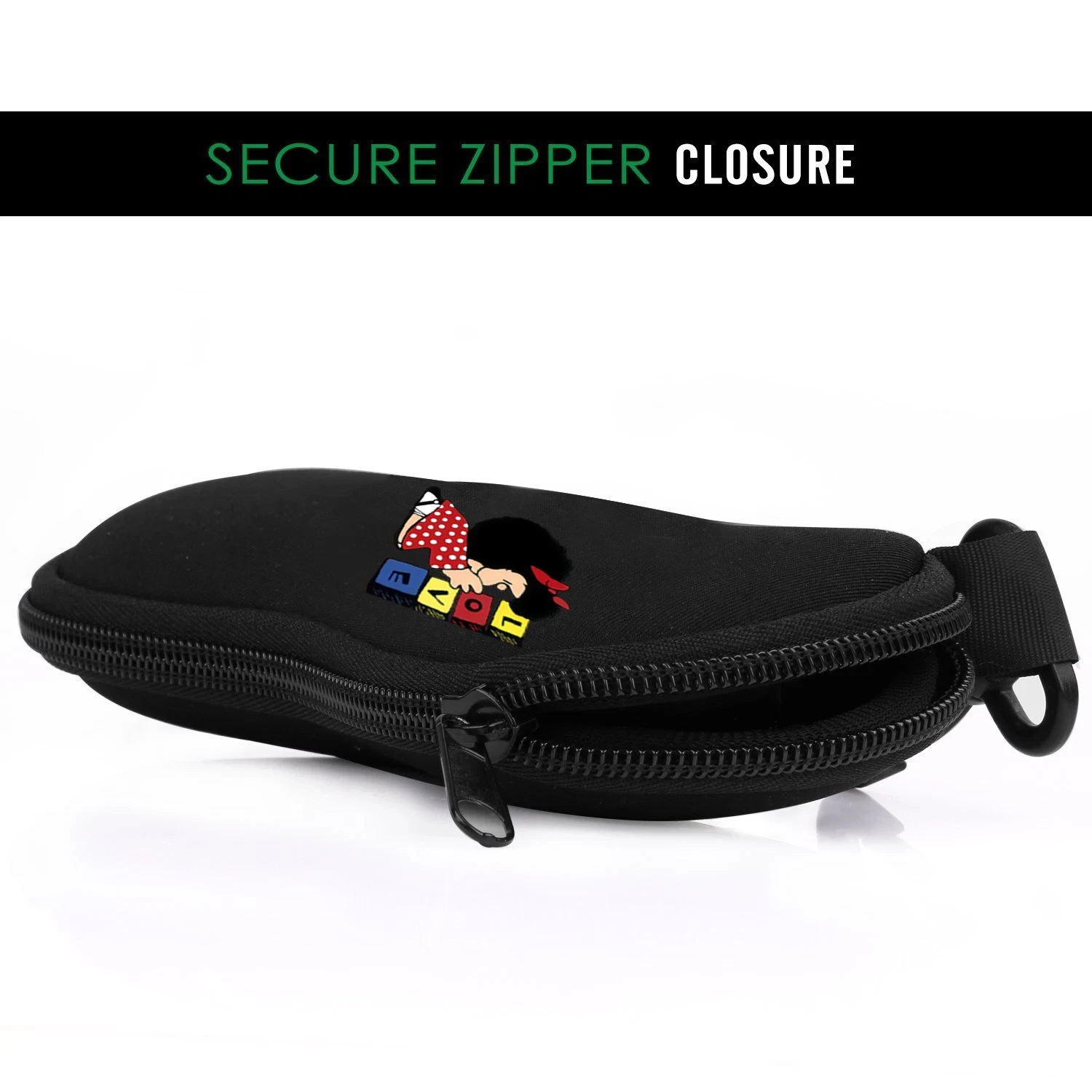 1pc Neoprene Cartoon Character Print Fashion Glasses Case - Lightweight Zippered Eyewear Pouch with Secure Zipper Closure, Fits