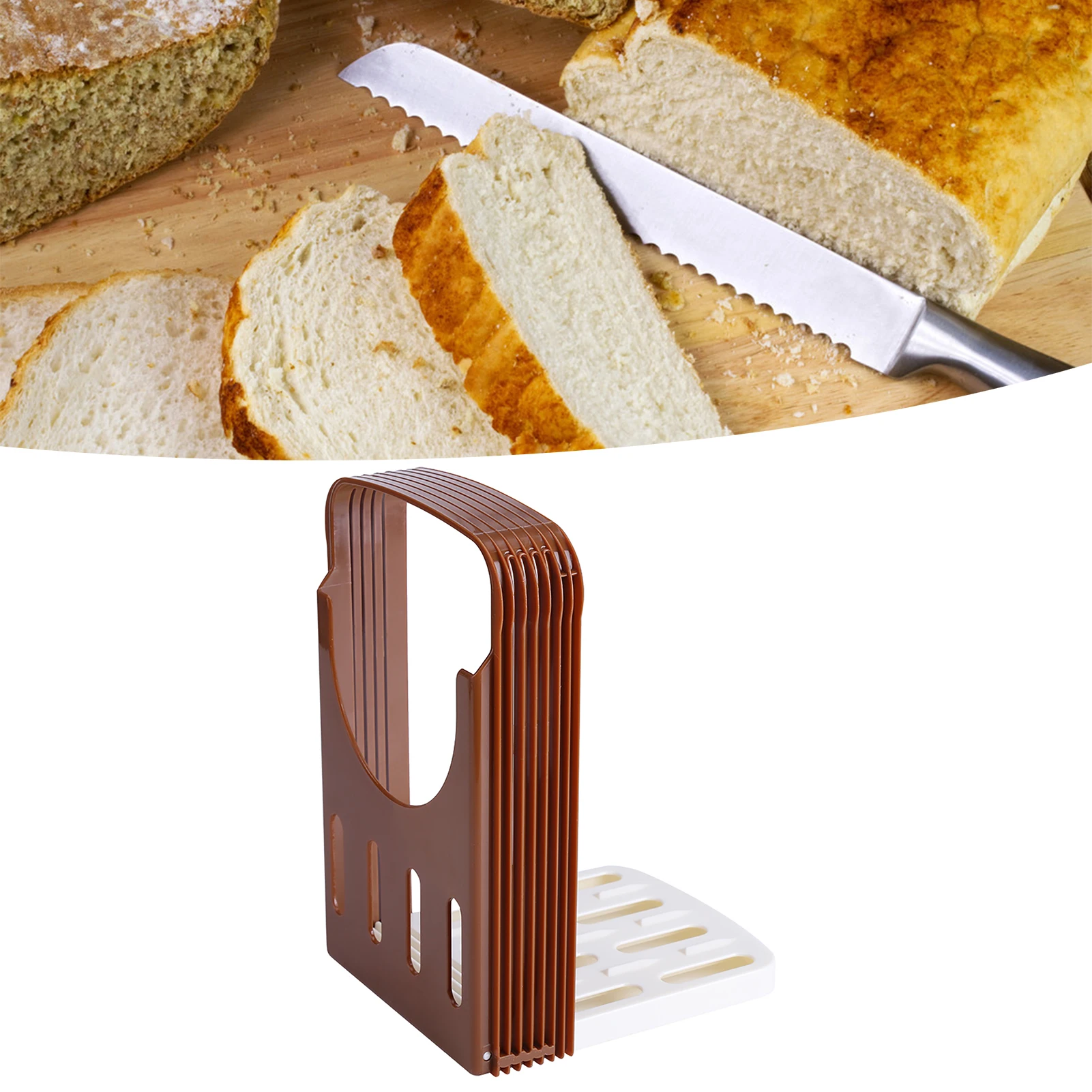 Bread Cutter Bread Cutters Bread/Toast Cutter Mold Kitchen Sandwich Slicing  Foldable Tools with 4 Thickness Toast Cutter