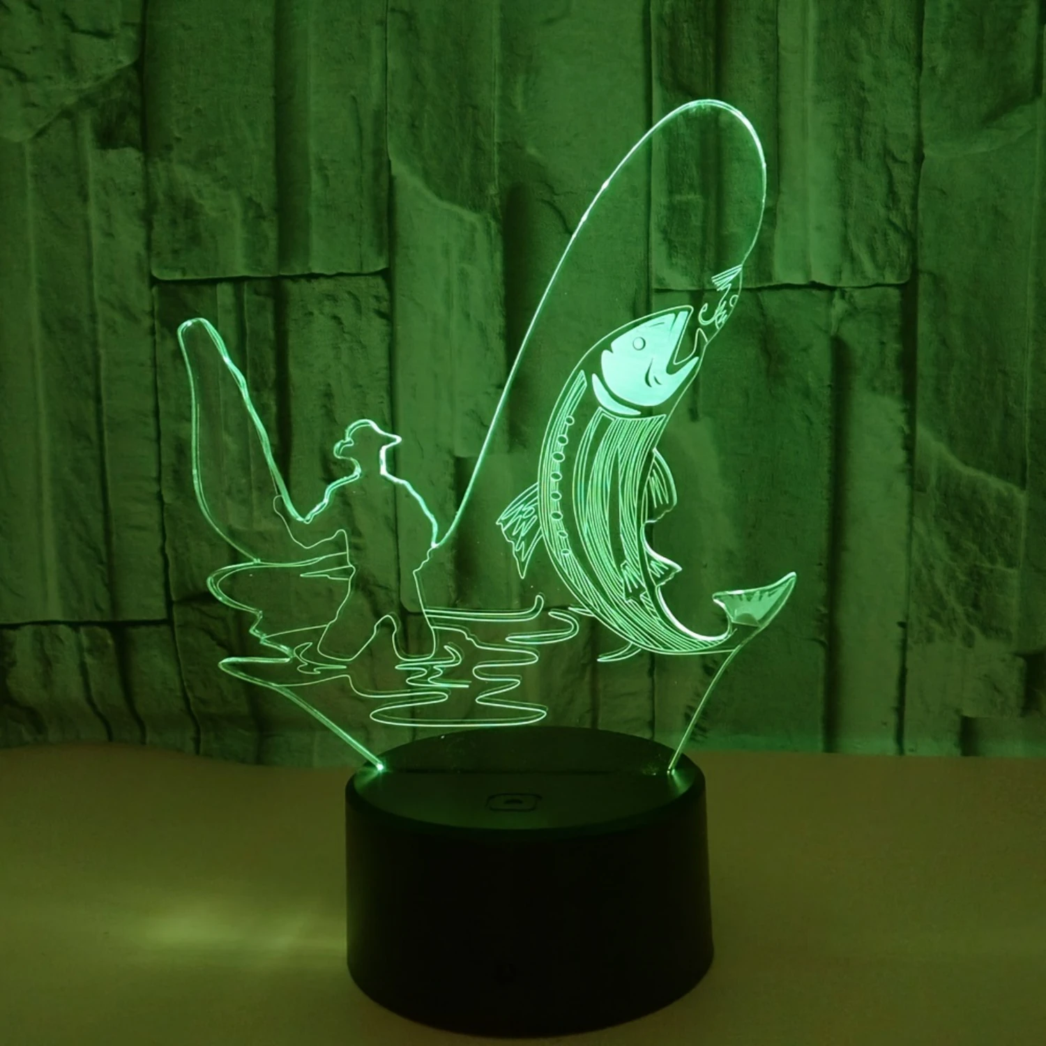 

Add a Touch of Whimsy to Your Space with this Creative Fish Design USB Light for Decoration and Night Light with Black Base. Per