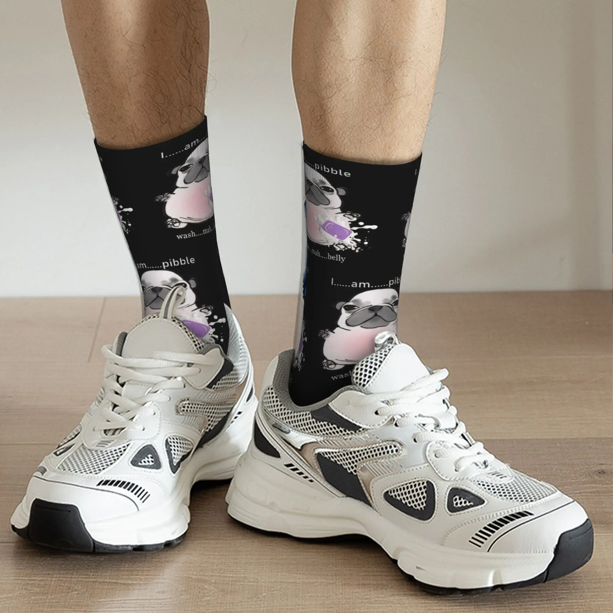 سعيد مضحك الذكور الرجال الجوارب الجدة أنا Pibble غسل بلدي بطن Pibble الكلب الدماغ جورب البوليستر الرياضة النساء الجوارب الربيع الشتاء