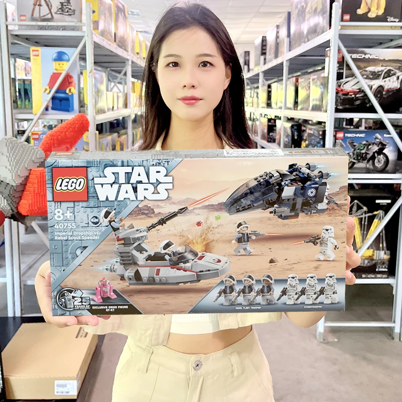 LEGO® Star Wars™ Imperial Dropship Vs. Rebel Scout Speeder Vehicle Toy Playset for Kids 40755 Ages 8+ 383Pieces Birthday Gift moc