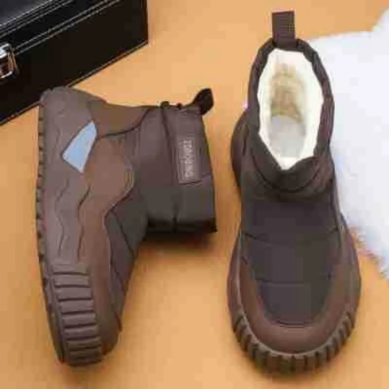 Winter Neue Herren Schneestiefel in Übergröße mit Dickem Samt für Herren Baumwollschuhe Vielseitige Warme Herrenstiefel – Detail 3