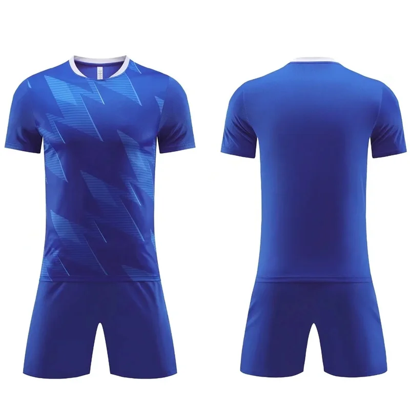 23-24 Summer brand football wear blue red white jersey custom short-sleeved T-shirt shorts set Custom jersey model 5209