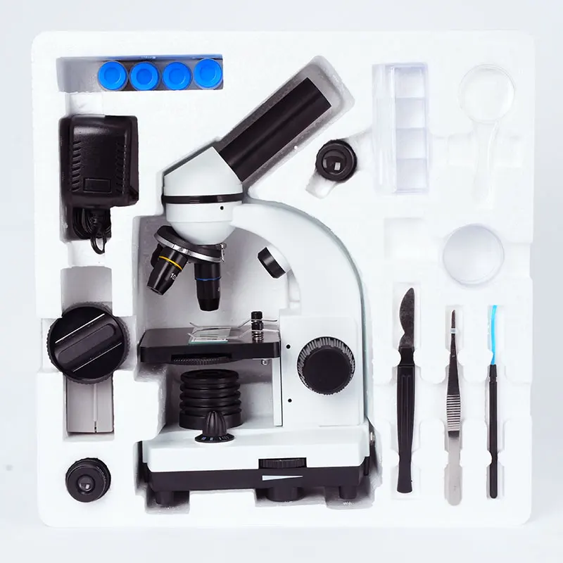 2025 Professional Microscope Lens Laboratory 640X Optical Plastic Children's Microscope