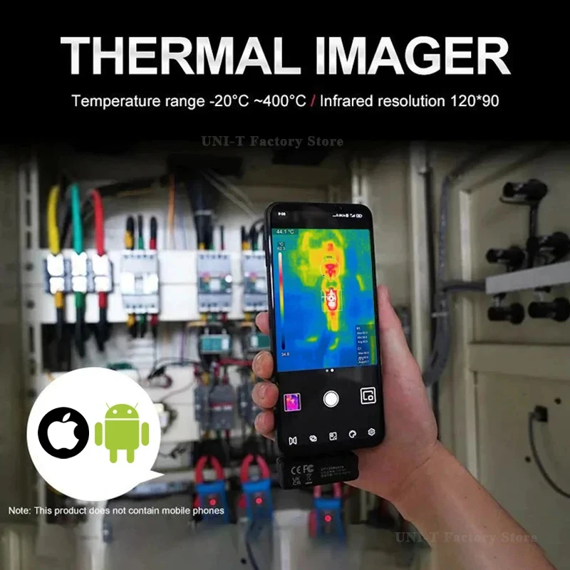 UNI-T UTi120 Mobile UTi120MS Thermal Camera Infrared Thermal Imager for for iPhone iOS Android Type-C Phone Thermographic Camera